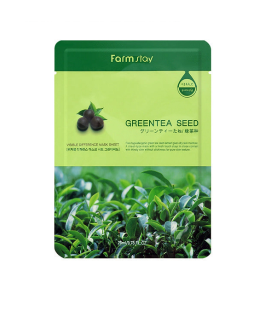 Маска для лица с зеленым чаем VISIBLE DIFFERENCE MASK SHEET GREEN TEA SEED 1FS1928 - фото 1594